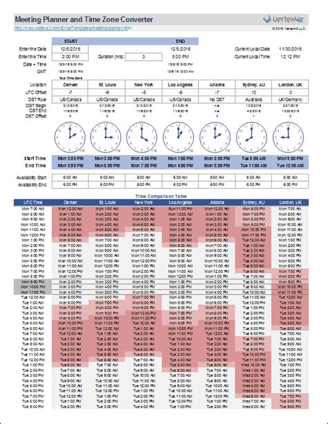 time zone calculator for meetings.